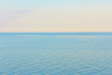 Obraz premium Calm sea in the morning with fishing net 