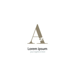 letter A elegant logo Concept, minimalist style