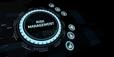 Obraz premium Risk Management and Assessment for Business Investment Concept. Business, Technology, Internet and network concept.