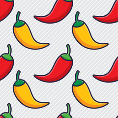chili seamless pattern vector illustration 