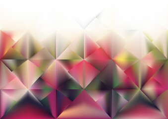Abstract Pink Green and White Low Poly Background Vector