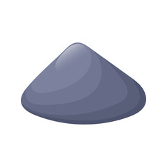 Isolated stone on white.