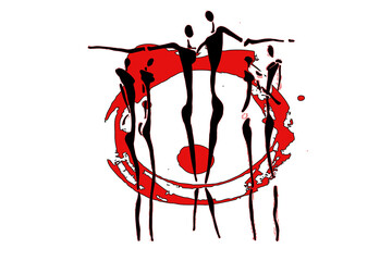 Abstract Sheltered People