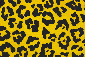 Yellow leopard fur texture fabric detail