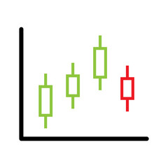 chart trading icon vector