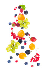 berry mix isolated on a white background