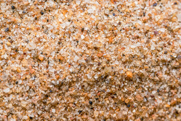 Macro close-up of gravel stones on the beach by the sea