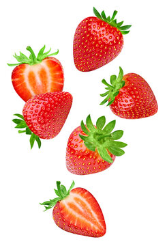 Strawberry isolated. Strawberry on white. Full depth of field. With clipping path