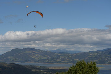 paraglider in the sky