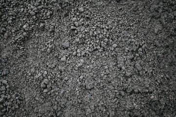 Full frame view of gravel at a construction site