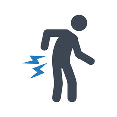 Chronic pain icon, vector & glyph