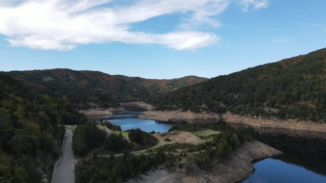 Overview of Menta Lake Calabria