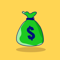 money bag icon vector illustration