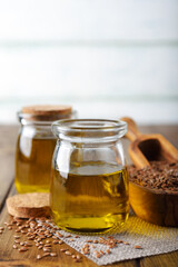 Organic raw flax seed oil