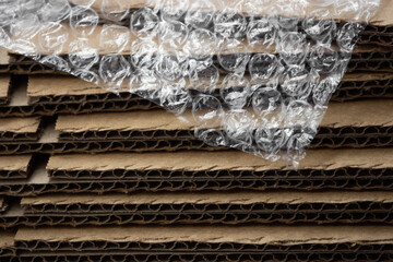 plastic bubbles for product shipping, packaging concept