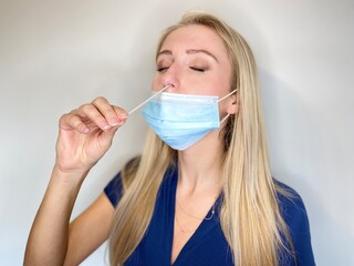 person with a thermometer