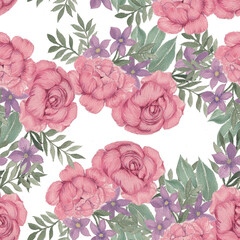 Beautiful seamless floral pattern background.
