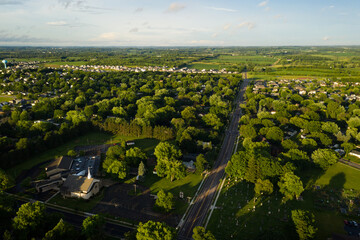 Aerial shot of Mankato city , Minnesota
