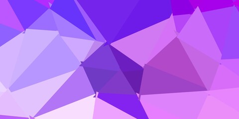Fototapeta premium Light purple vector triangle mosaic pattern.