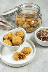 Step by step Kue kering raisin lemonia or home made Raisin lemonia cookies, step 6, cookies after bake and ready to eat.