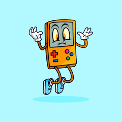 illustration of cute console robot