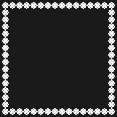 Ornament frame flat icon. Simple style decorative frame symbol. Logo design element. T-shirt printing. Vector for sticker.