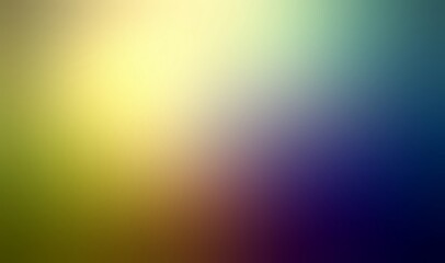 Dark colorful contrast blurred background. Yellow red blue gradient.
