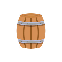 wooden barrel icon design vector template
