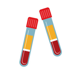 Test tubes with plasma, vector illustrations