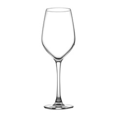 Empty wine glass on white isolated background
