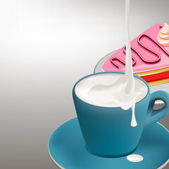 milk and cake
