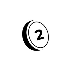 Number On Coin Vector Template