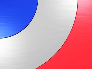 Hintergrund - Metallbögen in den Farben der französischen Flagge
