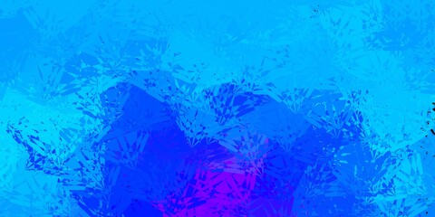 Dark Pink, Blue vector template with triangle shapes.