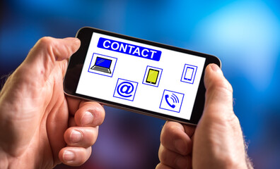 Contact concept on a smartphone
