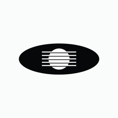 dark sun orbit.Space moon star astronomy Planet eclipse abstract sun dark abstrak, vector, symbol, logo, icon, sign, Illustration Minimalist.