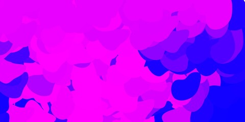 Light purple, pink vector backdrop with chaotic shapes.