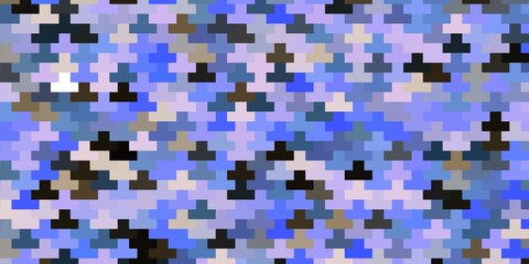 Light Blue, Yellow vector pattern in square style.