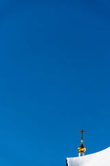 the church and the blue sky