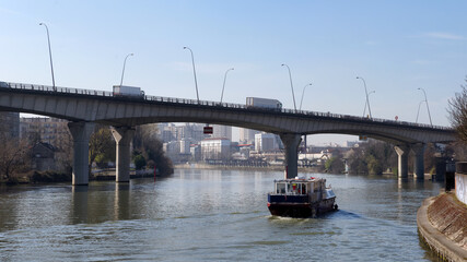 A86 highway bridge in Grand Paris area. Vitry-sur-Seine