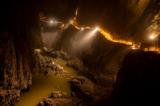Unesco world heritage site Skocjanske jame. Skocjan cave.