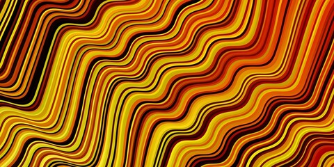 Light Orange vector background with bent lines.