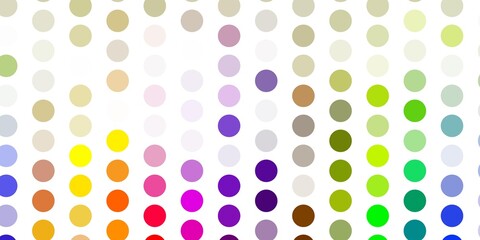 Fototapeta na wymiar Light multicolor vector pattern with spheres.