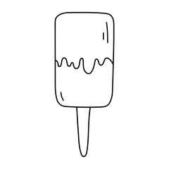 Ice cream vector illustration, doodle style illustration