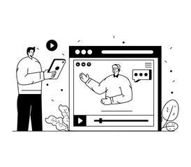
A perfect design illustration of video tutorial 

