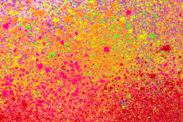 The top view of the colors on the floor of the various colors that are stacked together in layers...