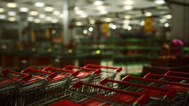 covid-19 epidemic and empty supermarket