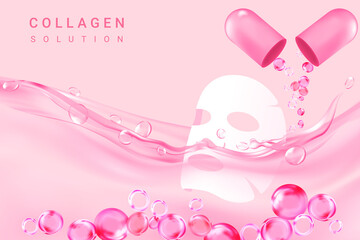 Cosmetics solution. supreme collagen  essence.