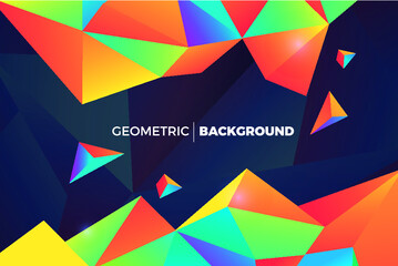 colorful geometric background wallpaper design template