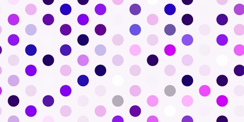 Light purple, pink vector background with spots.
